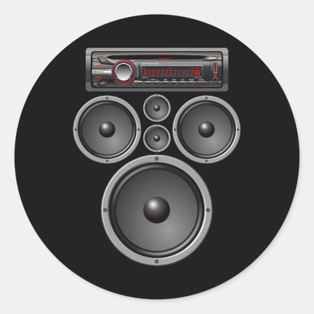 ADESIVO ALTO FALANTES SISTEMA SOM CARRO CARNAVAL HALLOWEEN (Frente)