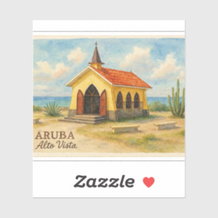 Adesivo Alto Vista Aruba aquarela
