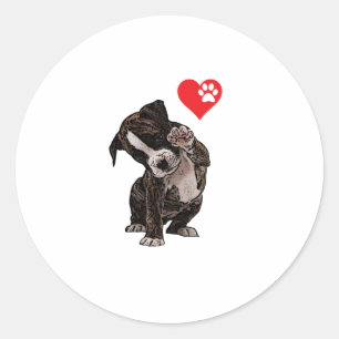 Adesivo Altos Cinco Bulldog Pup Eu Adoro Boxer Dog Lover