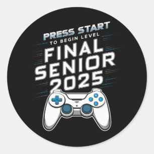 Adesivo Aluno Veterano 2025 Turma de 2025 Jogador de Vídeo