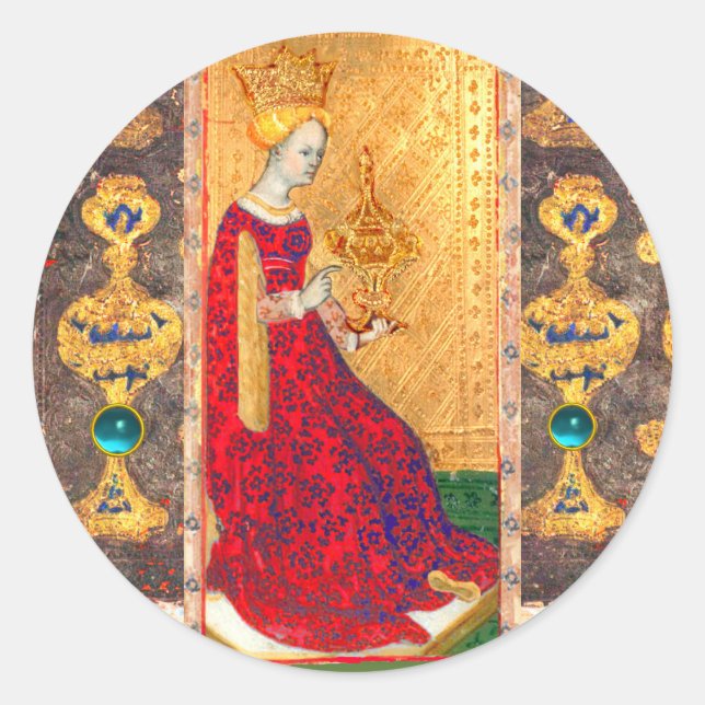 ADESIVO ALVAS ANTIGAS DE RENASCIMENTO/RAINHA DE CUPOS (Frente)