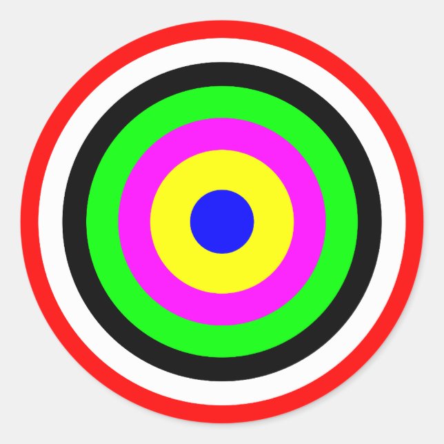 Adesivo Alvo, círculos coloridos (Frente)