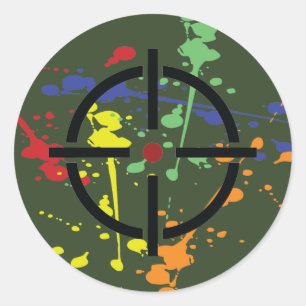 Adesivo Alvo do Partido Paintball Verde do Exército