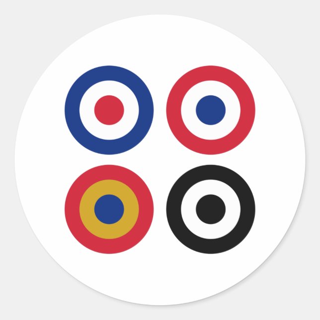 Adesivo Alvos de Mod Coloridos (Frente)