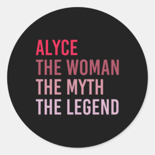 Adesivo Alyce O Mito Mulher Legenda Nome Personalizado Bir