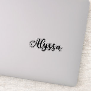 Adesivo Alyssa Name - Caligrafia manuscrita