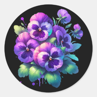 Adesivo Alzheimer Pansor Floral Púrpura Demência Alzheimer