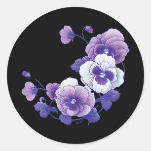 Adesivo Alzheimer Purple Floral Pansy Alzheimer's Awar