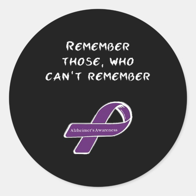 Adesivo Alzheimerheimer Dia da doença de Heimer (Frente)