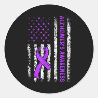 Adesivo Alzheimer's awareness fight american usa flag