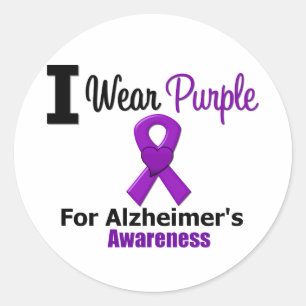 Adesivo Alzheimer's Disease Purple Ribbon Awareness
