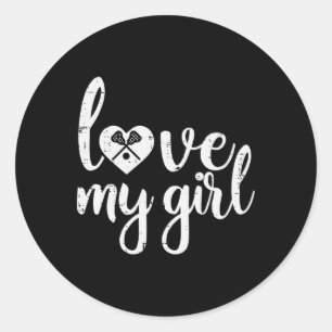 Adesivo Ama Minha Garota Lacrosse Lax Player Mãe Namorado 