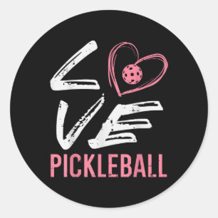 Adesivo Ama Pickleball Coração Picle Ball Mulheres Meninas