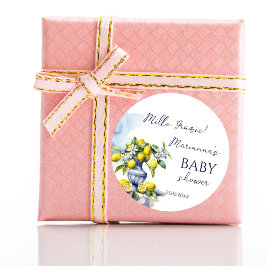 Adesivo Amalfi - chá de fraldas de limão azul italiano