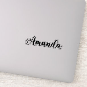 Adesivo Amanda Name - Caligrafia manuscrita