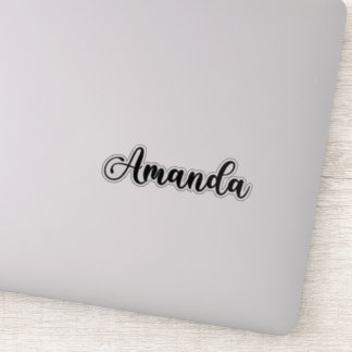 Adesivo Amanda Name - Caligrafia manuscrita