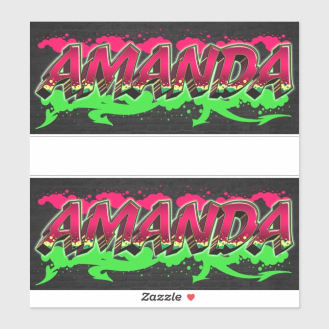 Adesivo Amanda Vorname Name Graffiti Aufkleber Sticker (Folha)