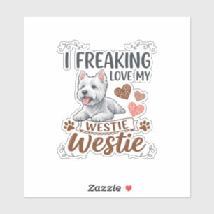Adesivo Amando Corações e Patas de Westie_1