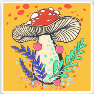 Adesivo Amanita Mushroom Vinyl Sticker