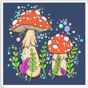 Adesivo Amanita Mushroom Vinyl Sticker