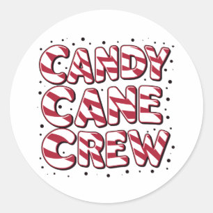 Adesivo Amante da Equipe do Candy Cane Natal Pijama de Nat