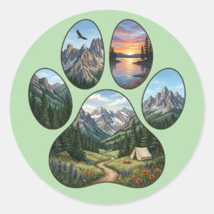 Adesivo Amante Da Natureza Paisagem Montanhosa Gráfico De