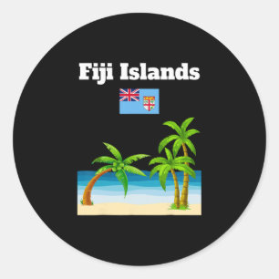 Adesivo Amante das Ilhas Fiji Viagem Suvenir Bandeira Fiji