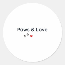 Adesivo Amante de Animais Patas & Amor