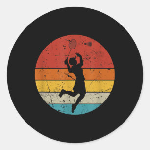 Adesivo Amante de Badminton Retro