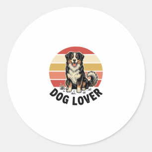 Adesivo Amante de Cães Gravura Vintage Desenho de Cão Fofo