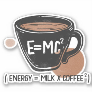 Adesivo Amante de Café Energia Engraçado