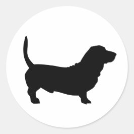 Adesivo Amante de Cão Basset Hound Fofo