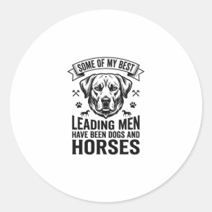 Adesivo Amante de Cão Cavalo Vintage Design de Homens Líde