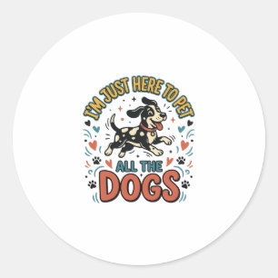 Adesivo Amante de Cão Engraçado Pet Vintage Todo o Design 