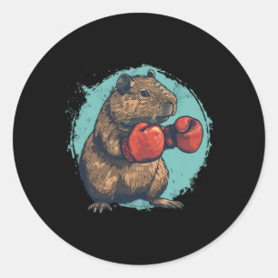 Adesivo Amante de Capivara de Boxe Luvas de Boxe Kickboxin