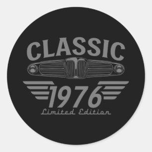 Adesivo Amante de Carros Antigos 1976 Feito em 1976 Aniver