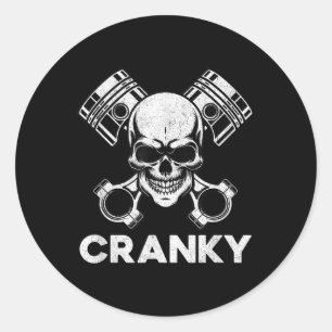 Adesivo Amante de Carros Cranky Car Motor V8 Virabrequim M