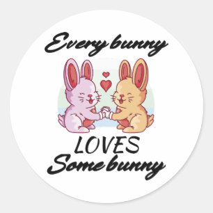 Adesivo Amante de Casal Cony Heart Peace Páscoa