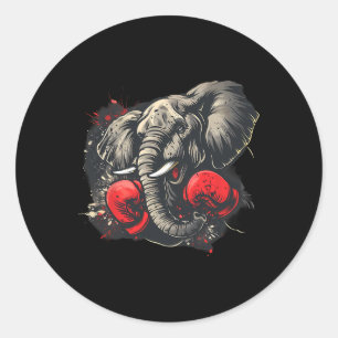 Adesivo Amante de Elefante de Boxe Luvas de Boxe Kickboxin