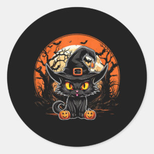 Adesivo Amante de Gato Preto - Gato Preto Dia das Bruxas F