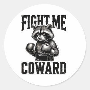 Adesivo Amante de Guaxinim Engraçado Lutar Boxe Comigo Cov