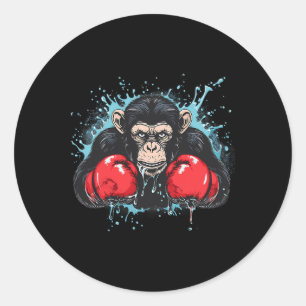 Adesivo Amante de Macaco de Boxe Luvas de Boxe Kickboxing 