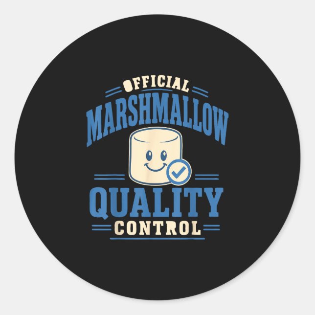Adesivo Amante de marshmallow engraçado  (Frente)