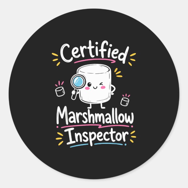 Adesivo Amante de marshmallow fofo  (Frente)
