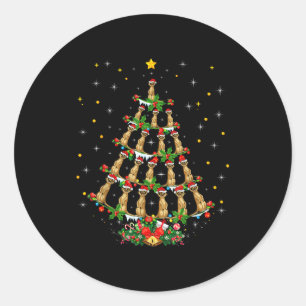 Adesivo Amante de Meerkat Natal Chapéu de Papai Noel Meerk