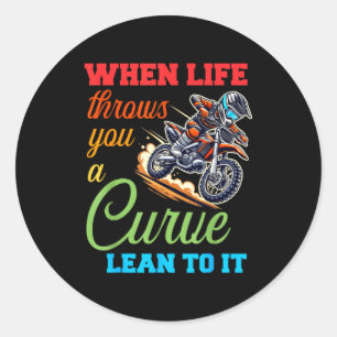 Adesivo Amante De Moto Quando A Vida Lhe Dá Uma Curva