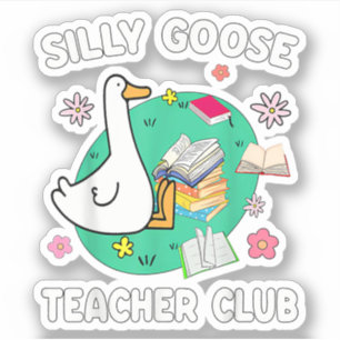Adesivo Amante de os animais Engraçado Bobo Goose Teacher 