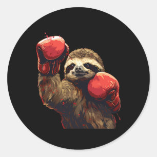 Adesivo Amante de Preguiça de Boxe Luvas de Boxe Kickboxin