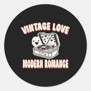 Adesivo Amante de Vinil Dia dos Namorados Amor Vintage Mod