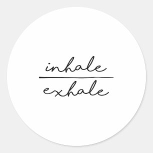 Adesivo Amante de Yoga Inalar & Exalar Motivação Femin